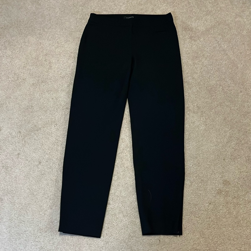 EUC Talbots Black Heritage Cropped Pants w/ Zippered Ankle, Size 4